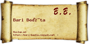 Bari Beáta névjegykártya